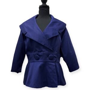 Trashy Diva by Candice Gwinn Courtney Jacket Blazer Blue Size 14 NWT